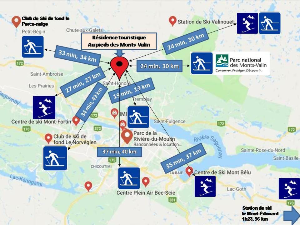Au Pied Des Monts-Valin, Hebergement Touristique Saint-Honoré Zewnętrze zdjęcie